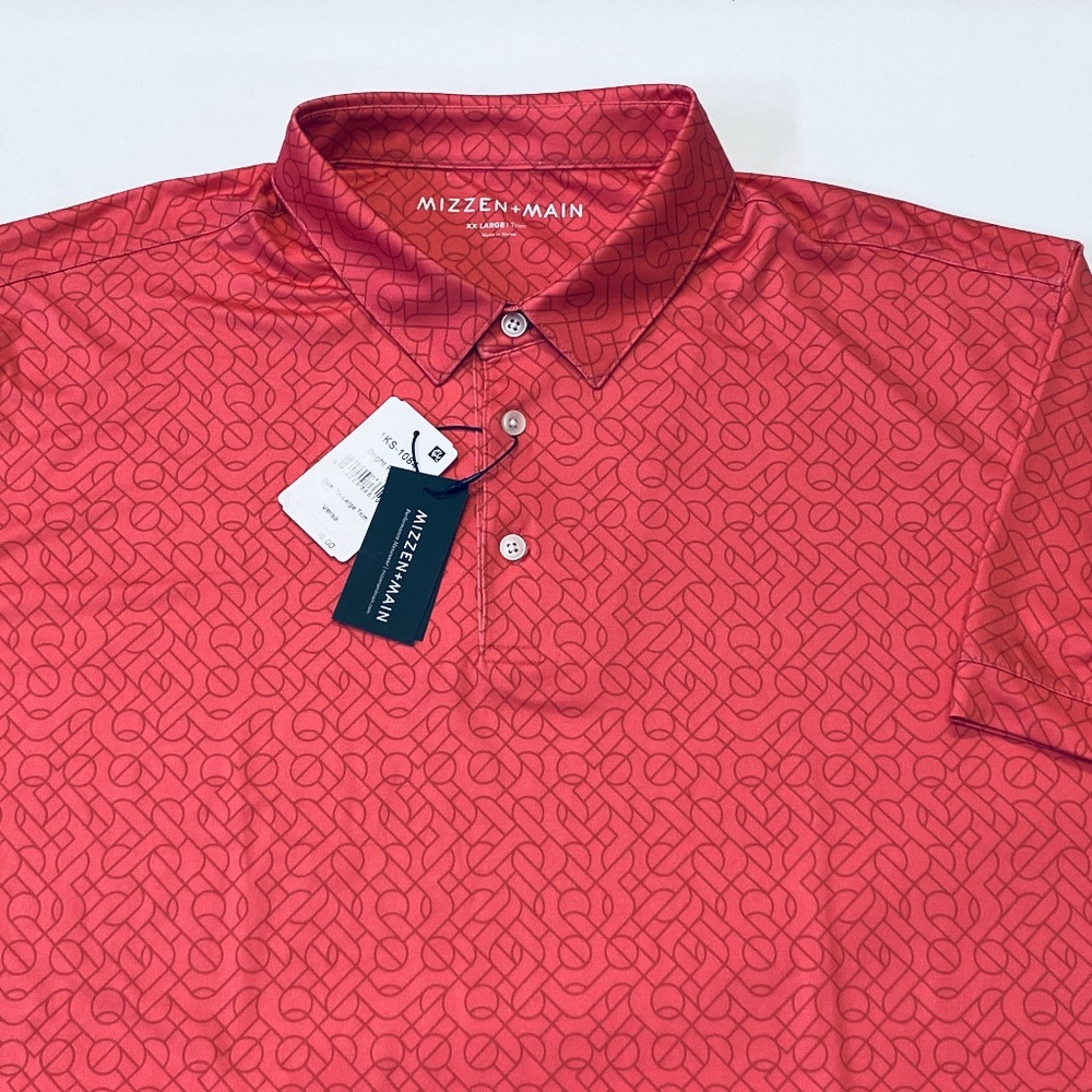 (Sold)Mizzen+Main XX-Large Trim Fit Short Sleeve Button Up Shirts Mens